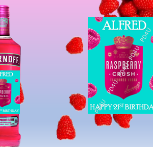 Smirnoff Raspberry Crush Vodka Personalised